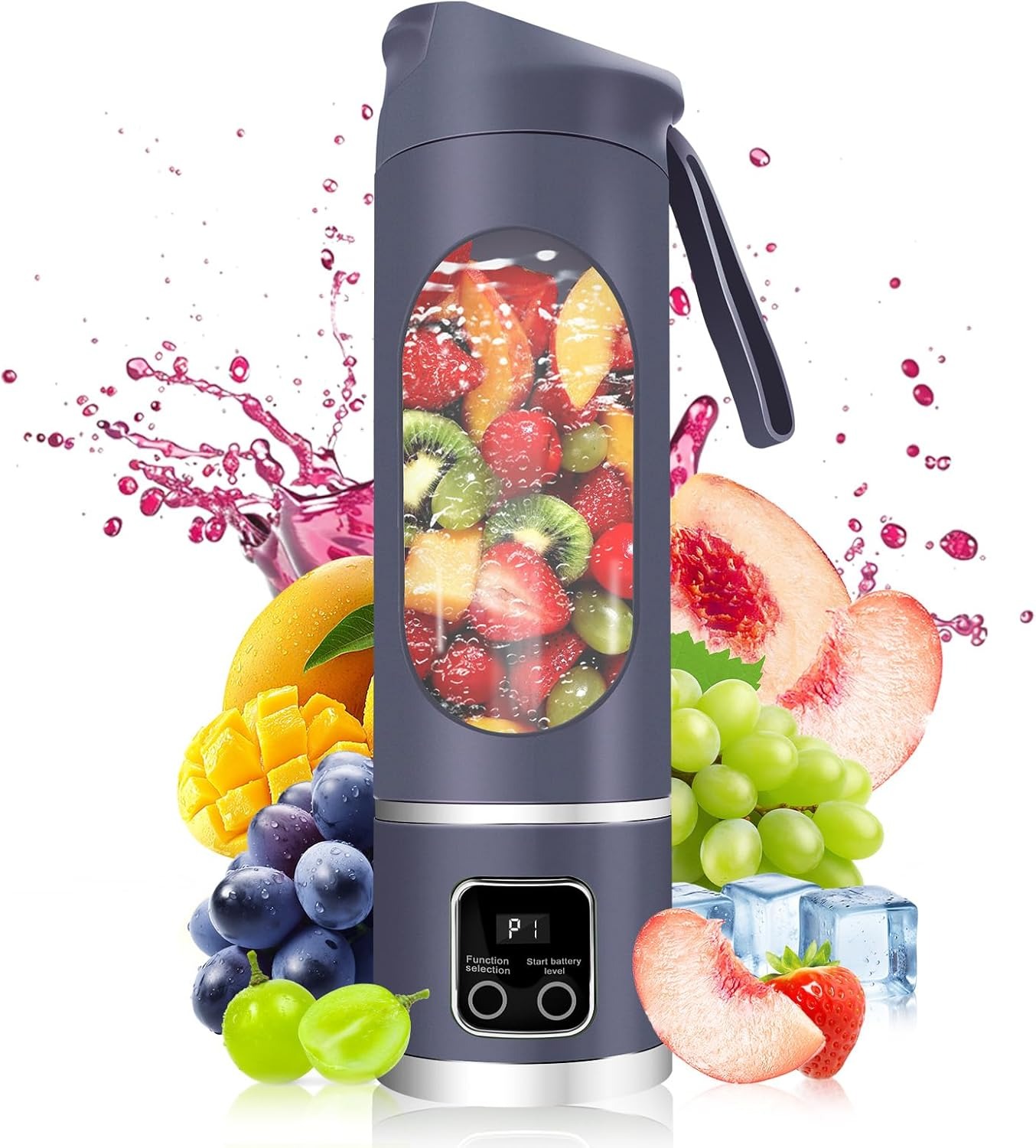 شیکر و اسموتی ساز شارژی HS-860 اورجینال | مخلوط کن 12 تیغه برقی قابل حمل برای اسموتی و پروتئین شیک _ ارسال رایگان