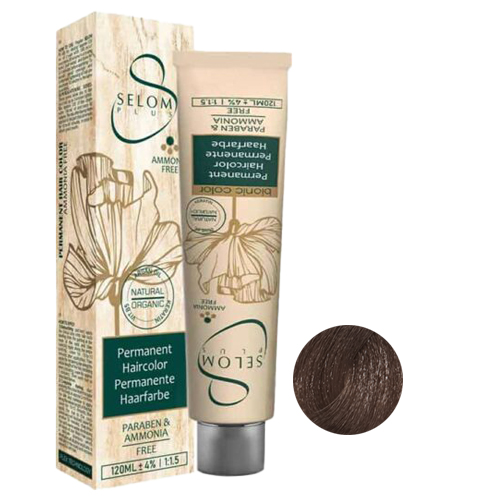 رنگ مو بدون آمونیاک سلوم شماره 7-5 حجم 120 میل رنگ قهوه‌ای شکلاتی روشن